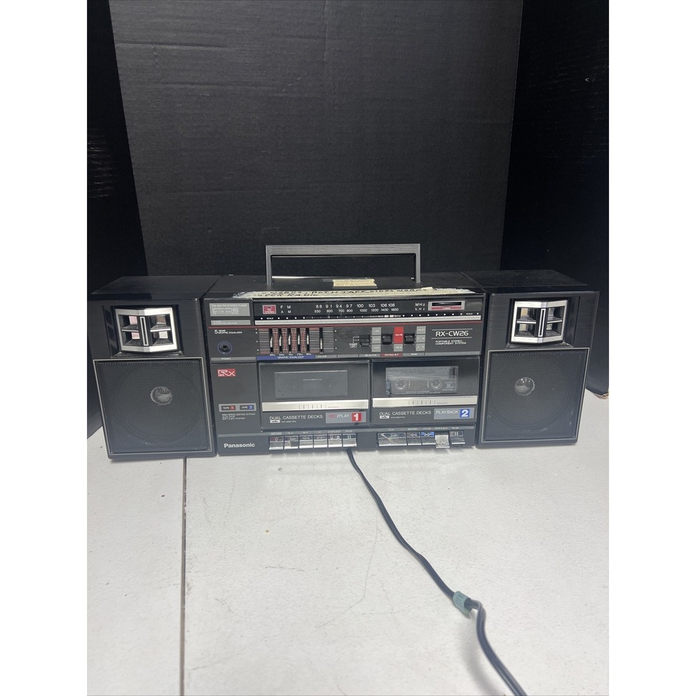 Panasonic RX-CW26 Boombox Stereo Radio Cassette Tape Player For Parts Or Repair
